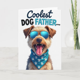 Tarjeta del Día del Padre con Perro Alegre
