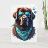 Tarjeta del Día del Padre con Perro Aviador