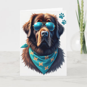 Tarjeta del Día del Padre con Perro Aviador