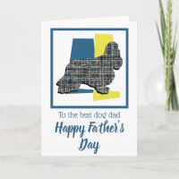 Tarjeta del Día del Padre con perro Cocker Spaniel