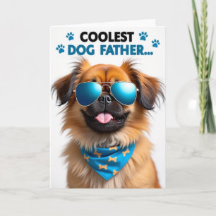 Tarjeta del Día del Padre con Perro con Gafas de S