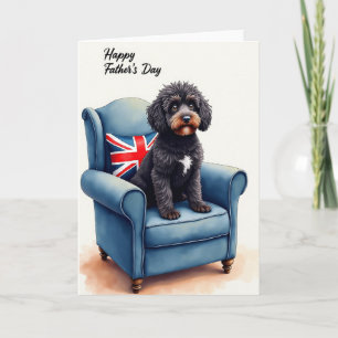 Tarjeta del Día del Padre con Perro Desgreñado