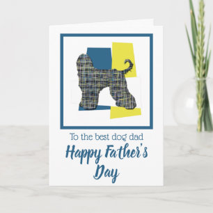 Tarjeta del Día del Padre con perro galgo afgano t