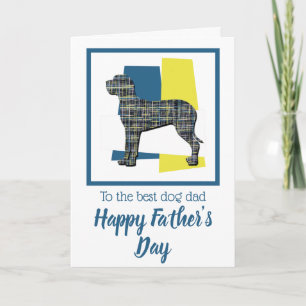 Tarjeta del Día del Padre con perro Gran Danés tri