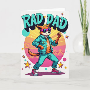 Tarjeta del Día del Padre con Perro Retro