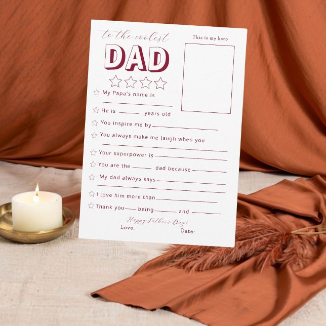 Tarjeta del Día del Padre con Relleno de Espacios  (Subido por el creador)