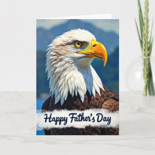 Tarjeta del Día del Padre con retrato de Raptor
