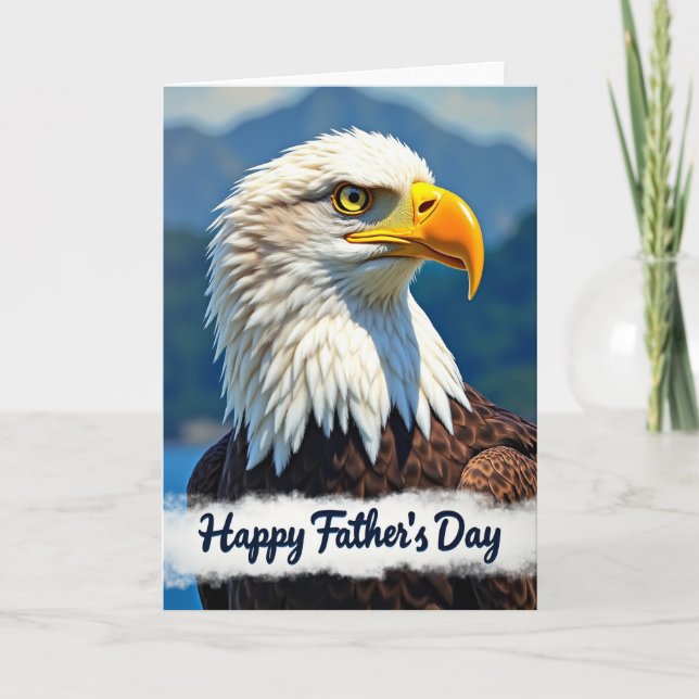 Tarjeta del Día del Padre con retrato de Raptor (Anverso)