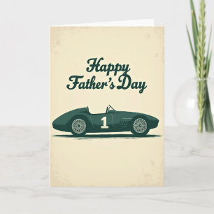Tarjeta del Día del Padre con Roadster Antiguo