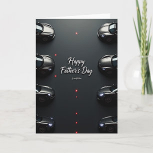 Tarjeta del Día del Padre con Roadster Elegante