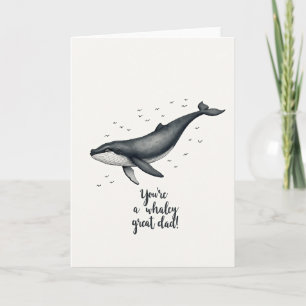 Tarjeta del Día del Padre con Silueta de Ballena