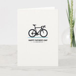 Tarjeta del Día del Padre con Silueta de Ciclismo