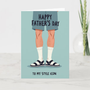 Tarjeta del Día del Padre con Silueta de Papá Geni