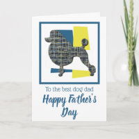 Tarjeta del Día del Padre con silueta de perro can