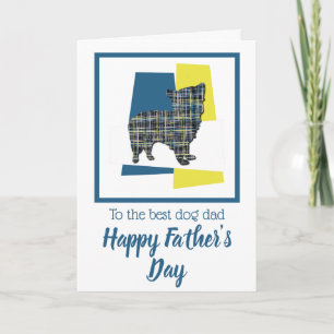 Tarjeta del Día del Padre con silueta de perro Mor