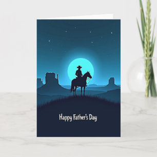 Tarjeta del Día del Padre con siluetas