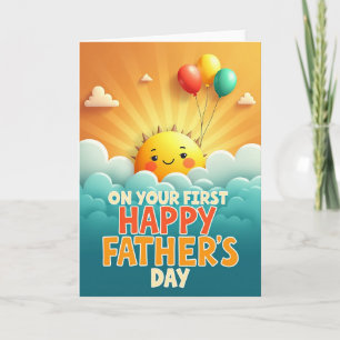 Tarjeta del Día del Padre con Sol Radiante
