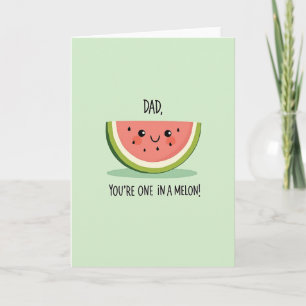 Tarjeta del Día del Padre con tema de melón