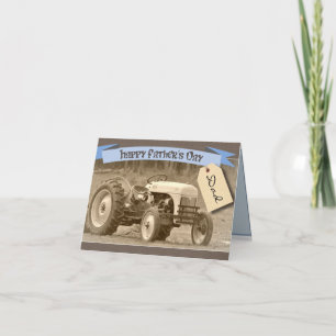 Tarjeta del Día del Padre con Tractor