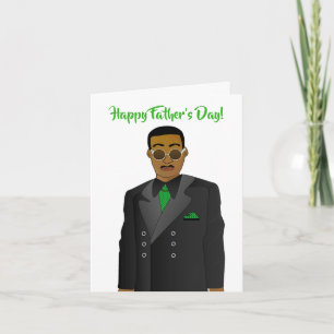 Tarjeta del Día del Padre con traje y corbata para