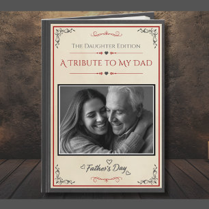 Tarjeta del Día del Padre con un cuento creativo d