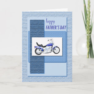 Tarjeta del día del padre con una motocicleta