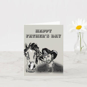 Tarjeta del Día del Padre con Vaquero