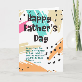 Tarjeta del Día del Padre con verso de la Biblia