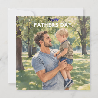 Tarjeta del Día del Padre - Conmovedor Papá y Niño