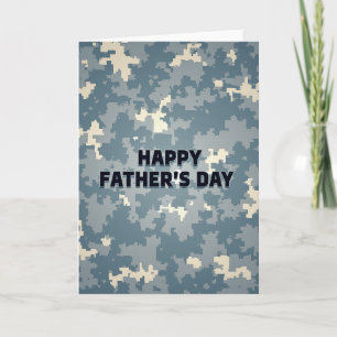 Tarjeta del Día del Padre Cool Camo