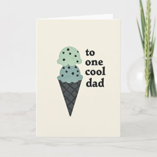 Tarjeta del Día del Padre Cool Teal Treat