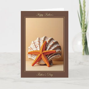 Tarjeta del Día del Padre Coral Shell