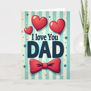 Tarjeta del Día del Padre Corazones Radiantes