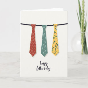Tarjeta del Día del Padre Corbatas con Estilo