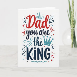 Tarjeta del Día del Padre Corona Turquesa