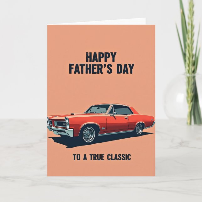 Tarjeta del Día del Padre Coupe Rojo (Anverso)