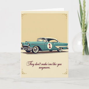 Tarjeta del Día del Padre Coupe Verde Azulado