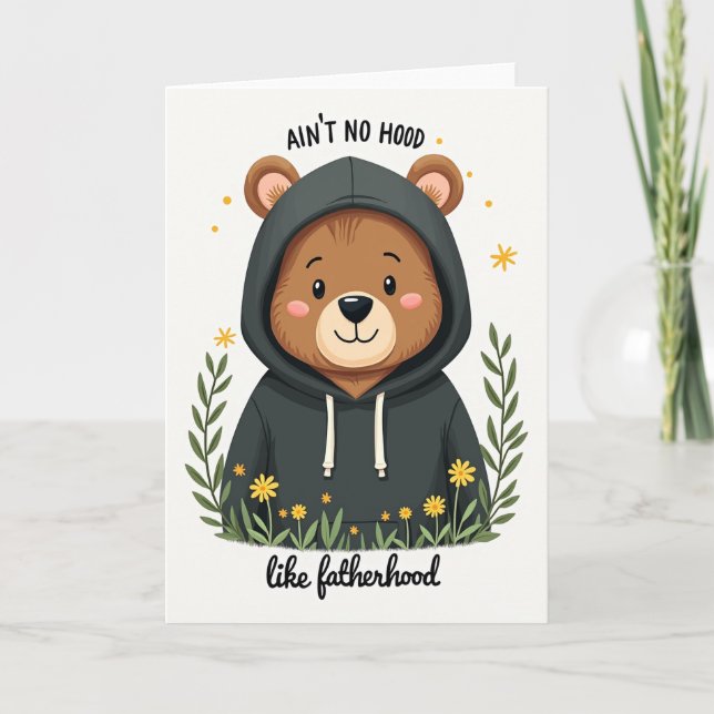 Tarjeta del Día del Padre Cozy Bear (Anverso)