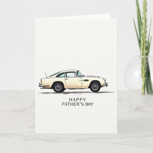 Tarjeta del Día del Padre Cream Coupe (Anverso)