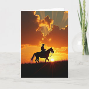 Tarjeta del Día del Padre Crepúsculo Ardiente