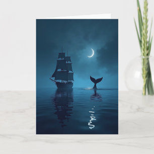 Tarjeta del Día del Padre Crepúsculo Oceánico