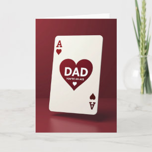 Tarjeta del Día del Padre Crimson Ace Papá