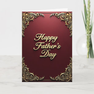 Tarjeta del Día del Padre Crimson Barroco