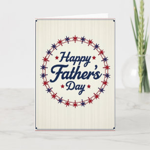 Tarjeta del Día del Padre Crimson Star