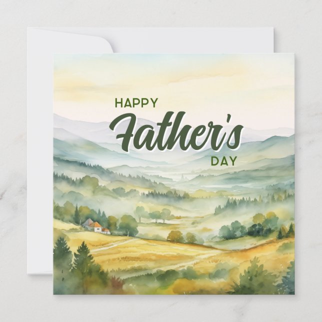 Tarjeta del Día del Padre cristiana con versículo  (Anverso)