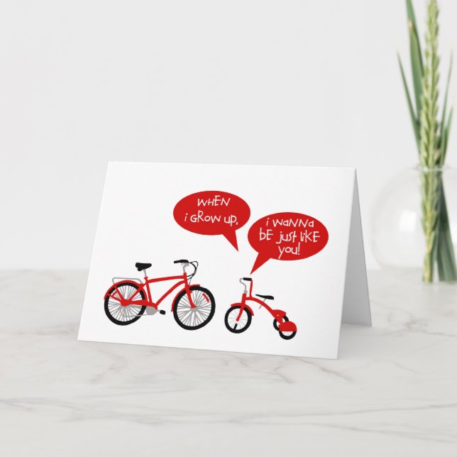 Tarjeta del día del padre cuando crezca (Anverso)