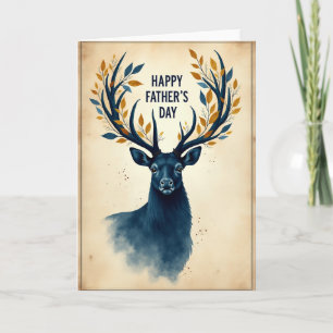 Tarjeta del Día del Padre Cuerno Floral