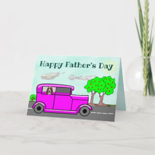 Tarjeta del Día del Padre Cute con un hongo basset