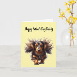 Tarjeta del Día del Padre Dachshund Daddy