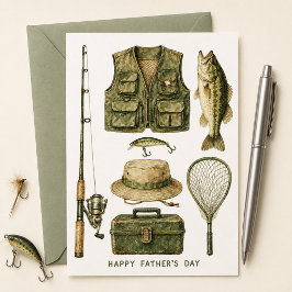 Tarjeta del Día del Padre de acuarela para amante